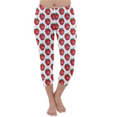 Fruit Strawberry Pattern Capri Winter Leggings  by ShiroSan