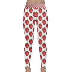 Fruit Strawberry Pattern Classic Yoga Leggings by ShiroSan