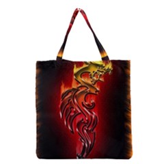 Dragon Fire Grocery Tote Bag by BangZart