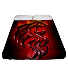 Dragon Fire Fitted Sheet (queen Size)