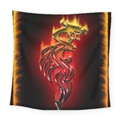 Dragon Fire Square Tapestry (large) by BangZart
