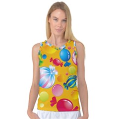 Sweets And Sugar Candies Vector  Women s Basketball Tank Top