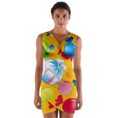 Sweets And Sugar Candies Vector  Wrap Front Bodycon Dress by BangZart