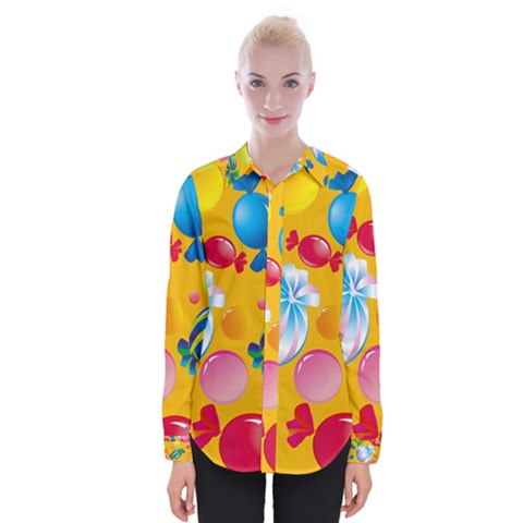 Sweets And Sugar Candies Vector  Womens Long Sleeve Shirt by BangZart