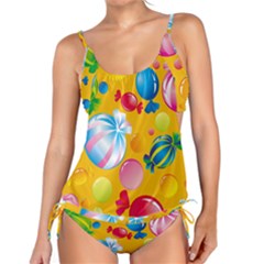 Sweets And Sugar Candies Vector  Tankini Set