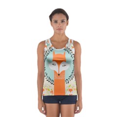 Foxy Fox Canvas Art Print Traditional Sport Tank Top 