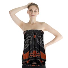 Traditional Northwest Coast Native Art Strapless Top by BangZart