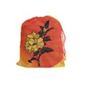 Vector Asian Flowers Drawstring Pouches (Large)  View1