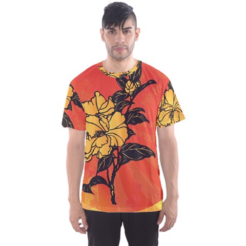 Vector Asian Flowers Men s Sports Mesh Tee by BangZart