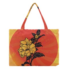 Vector Asian Flowers Medium Tote Bag