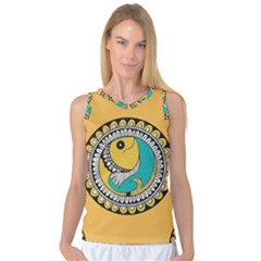 Madhubani Fish Indian Ethnic Pattern Women s Basketball Tank Top