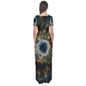 Crazy  Giant Galaxy Nebula Short Sleeve Maxi Dress View2