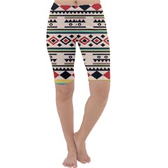 Tribal Pattern Cropped Leggings 