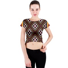 Toraja Pattern Pa re po  Sanguba ( Dancing Alone ) Crew Neck Crop Top