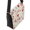 Pattern Hearts Kiss Love Lips Art Vector Flap Messenger Bag (S) View2