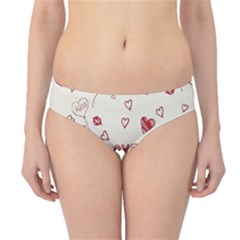 Pattern Hearts Kiss Love Lips Art Vector Hipster Bikini Bottoms