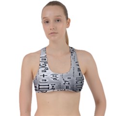 Science Formulas Criss Cross Racerback Sports Bra by BangZart