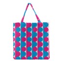 Pink And Bluedots Pattern Grocery Tote Bag View1