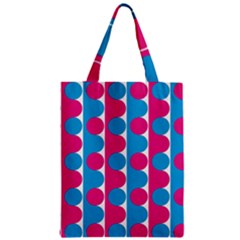 Pink And Bluedots Pattern Zipper Classic Tote Bag