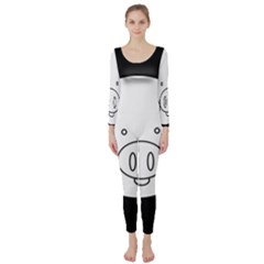 Pig Logo Long Sleeve Catsuit