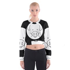 Pig Logo Cropped Sweatshirt