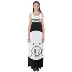 Pig Logo Empire Waist Maxi Dress