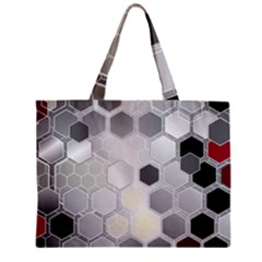 Honeycomb Pattern Zipper Mini Tote Bag