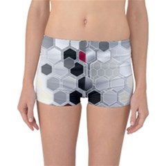 Honeycomb Pattern Reversible Boyleg Bikini Bottoms