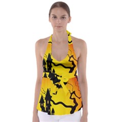 Halloween Night Terrors Babydoll Tankini Top