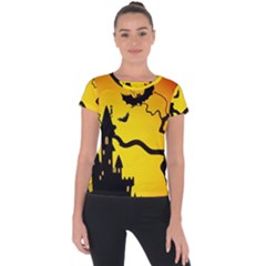 Halloween Night Terrors Short Sleeve Sports Top  by BangZart