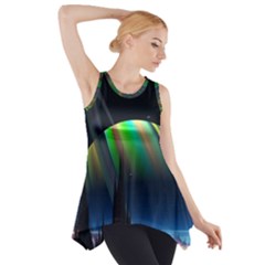 Planets In Space Stars Side Drop Tank Tunic