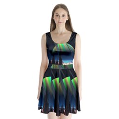 Planets In Space Stars Split Back Mini Dress 