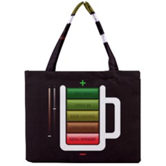 Black Energy Battery Life Mini Tote Bag