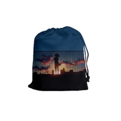 Art Sunset Anime Afternoon Drawstring Pouches (medium) 