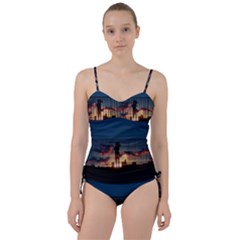 Art Sunset Anime Afternoon Sweetheart Tankini Set by BangZart