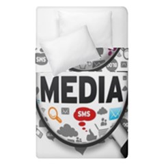 Social Media Computer Internet Typography Text Poster Duvet Cover Double Side (single Size)