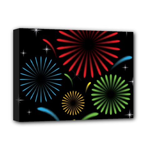 Fireworks With Star Vector Deluxe Canvas 16  X 12   by BangZart