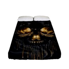 Art Fiction Black Skeletons Skull Smoke Fitted Sheet (full/ Double Size)