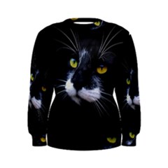 Face Black Cat Women s Sweatshirt