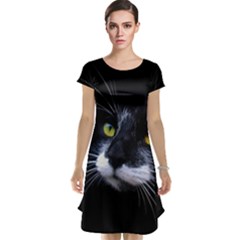 Face Black Cat Cap Sleeve Nightdress