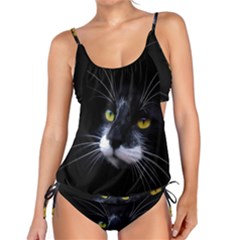 Face Black Cat Tankini Set by BangZart