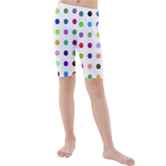 Circle Pattern Kids  Mid Length Swim Shorts by BangZart