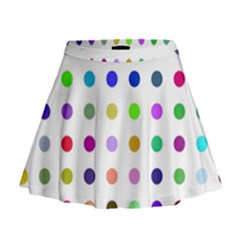 Circle Pattern Mini Flare Skirt