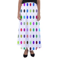 Circle Pattern Flared Maxi Skirt