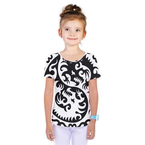 Ying Yang Tattoo Kids  One Piece Tee by BangZart