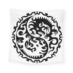 Ying Yang Tattoo Square Tapestry (small)