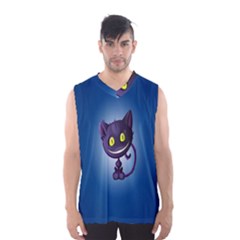 Funny Cute Cat Men s Basketball Tank Top