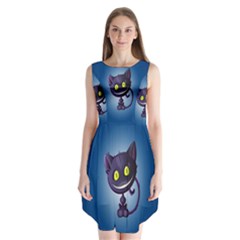 Funny Cute Cat Sleeveless Chiffon Dress  