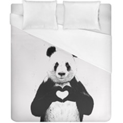 Panda Love Heart Duvet Cover (california King Size) by BangZart