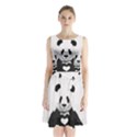 Panda Love Heart Sleeveless Waist Tie Chiffon Dress View1